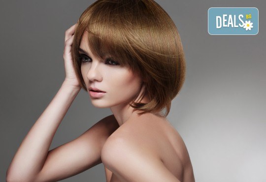 Арганова или кератинова терапия за коса, полиране и оформяне на прическа със сешоар в студио за красота Jessica - Снимка 2