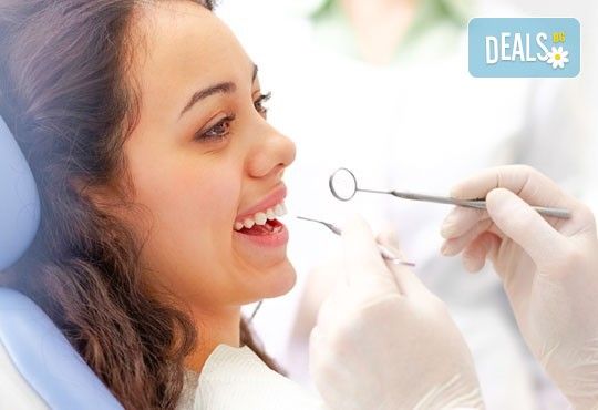 Поставяне на фотополимерна пломба или почистване на зъбен камък с ултразвук, полиране и обстоен преглед в дентална клиника Персенк - Снимка 2
