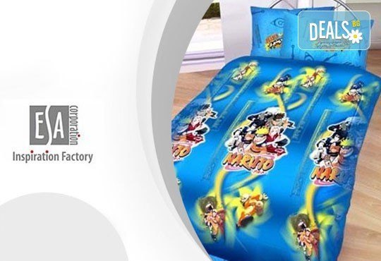 Само сега на още по-изгодна цена! Единичен комплект спално бельо Наруто/ комплект с олекотена завивка и подарък, 100% ранфорс, антиалергична вата - Снимка 1