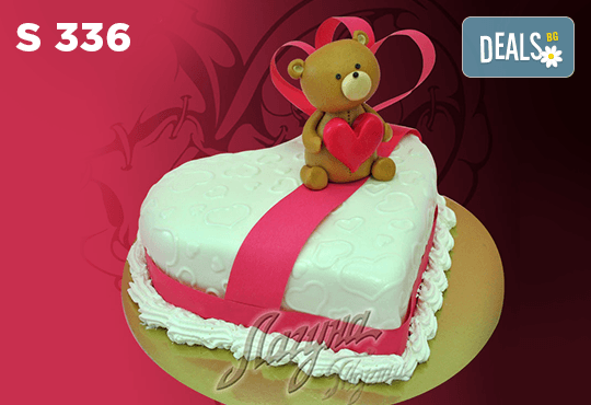 Подарете уникална бутикова торта „Романтично сърце” на любимия човек! Изберете цвят и вкус по желание! Предплатете сега 1лв! - Снимка 2