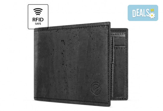 Луксозен мъжки RFID портфейл от естествен корк на CorkOr, Португалия, ръчна изработка! - Снимка 8