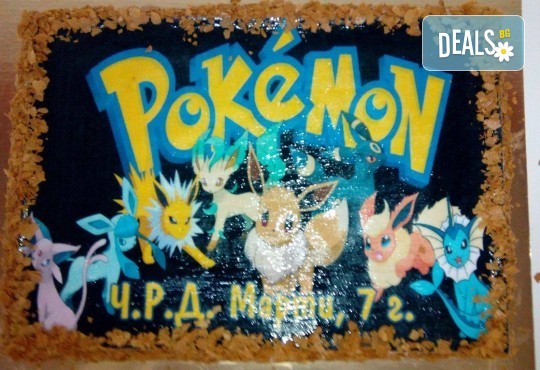 За рожден ден! Детска торта 16 парчета със снимка на любим герой, блат от мъфини, шоколадов крем и надпис пожелание от Muffin House! - Снимка 6