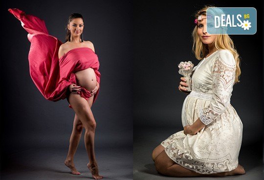 60-минутна фотосесия за бременни в студио с включени аксесоари, дрехи и ефекти + обработка на всички заснети кадри, от Chapkanov photography! - Снимка 6