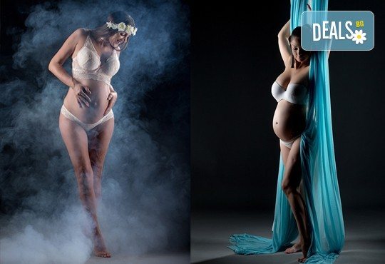 60-минутна фотосесия за бременни в студио с включени аксесоари, дрехи и ефекти + обработка на всички заснети кадри, от Chapkanov photography! - Снимка 4