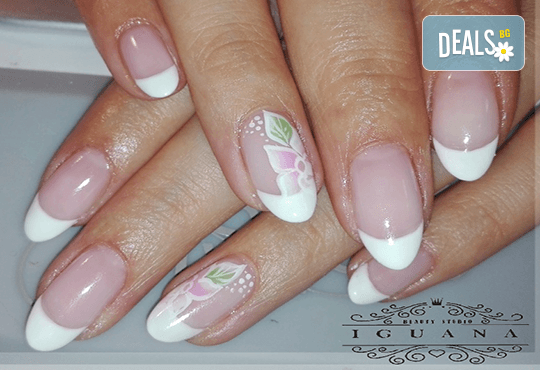Ноктопластика чрез изграждане с гел или удължители, лакиране с гел лак и 2 декорации, избор от над 260 актуални цвята в Iguana Nail Studio - Снимка 2