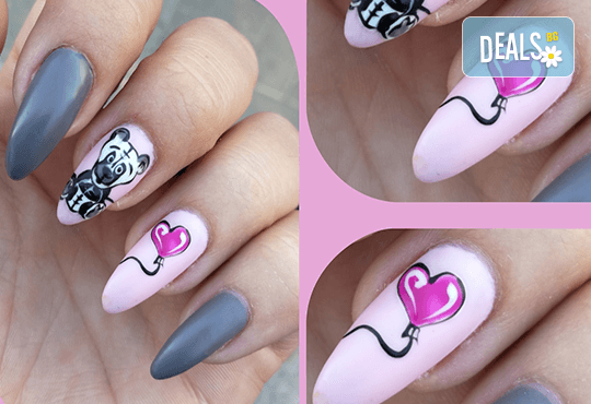 Ноктопластика чрез изграждане с гел или удължители, лакиране с гел лак и 2 декорации, избор от над 260 актуални цвята в Iguana Nail Studio - Снимка 13