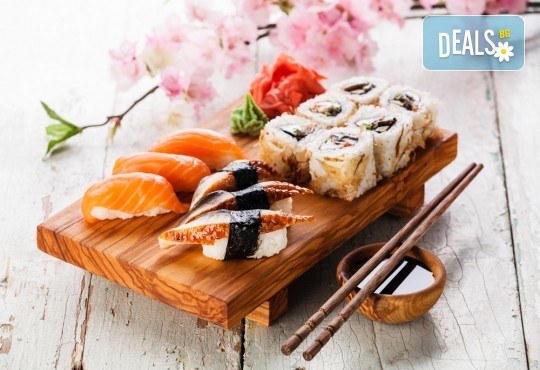 Екзотично, вкусно и на добра цена! Възползвайте се от апетитното предложение на Sushi House, суши сет - 84 хапки, красиво аранжирани и готови за сервиране! - Снимка 2