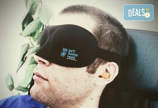 Комплект за сън Get Some rest - 3D силиконова маска с коприна с калъфче и подарък тапи за уши, за него и за нея - Снимка 2