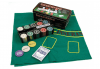 Покер комплект с 200 професионални чипа, 2 тестета карти и покривка за Blackjack от Podobro.com! - thumb 1