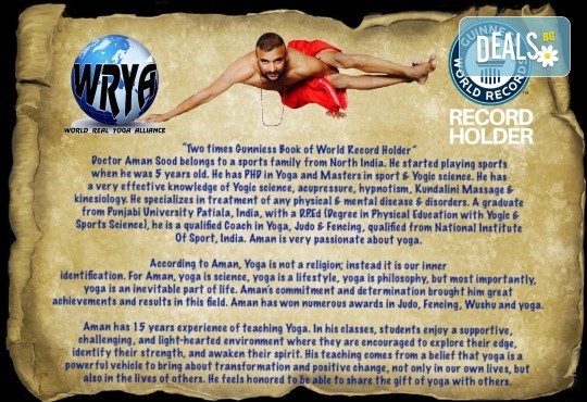 Хармония за тялото и ума! 2 или 4 посещения на йога с д-р Аман Суд в Sofia International Music & Dance Academy! - Снимка 10