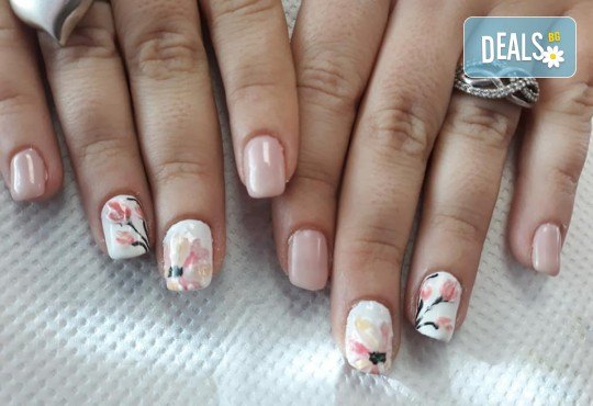 Mаникюр с гел лак BlueSky, 2 или 4 декорации, вграждане на камъчета и ефекти от Салон Мечта! - Снимка 23