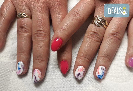 Mаникюр с гел лак BlueSky, 2 или 4 декорации, вграждане на камъчета и ефекти от Салон Мечта! - Снимка 43