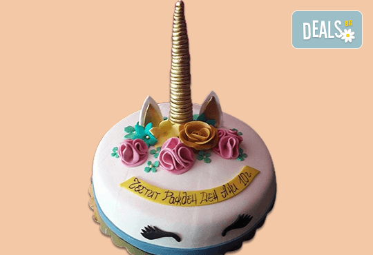 За принцеси! Торта с 3D дизайн с еднорог или друг приказен герой от сладкарница Джорджо Джани! - Снимка 4