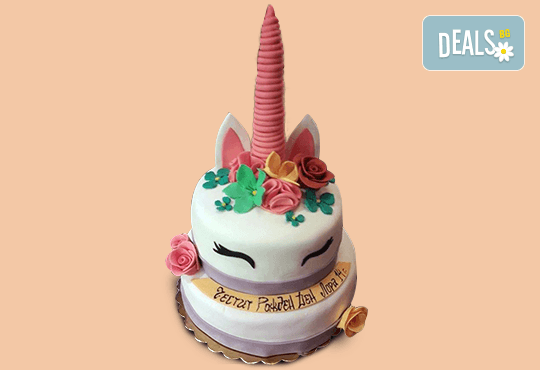 За принцеси! Торта с 3D дизайн с еднорог или друг приказен герой от сладкарница Джорджо Джани! - Снимка 6