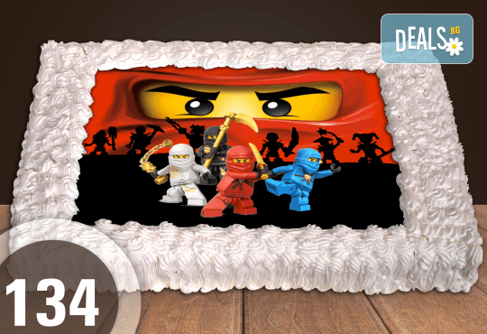 Голяма детска торта 20, 25 или 30 парчета със снимка на любим герой от Сладкарница Джорджо Джани - Снимка 12