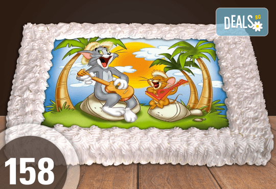 Голяма детска торта 20, 25 или 30 парчета със снимка на любим герой от Сладкарница Джорджо Джани - Снимка 47