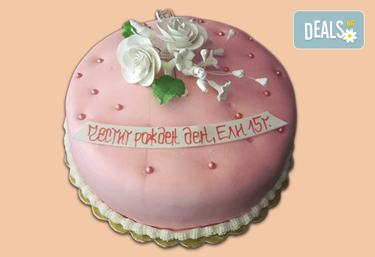 Цветя! Празнична торта с пъстри цветя, дизайн на Сладкарница Джорджо Джани - Снимка 4