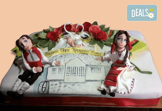 За почитателите на българския фолклор! Едноетажна торта 25 парчета от Сладкарница Джорджо Джани! - Снимка 6