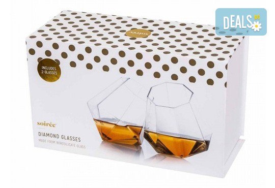 Нестандартно и оригинално! Вземете луксозен сет чаши за уиски с форма на диамант! - Снимка 4