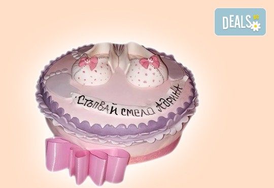 Честито бебе! Торта за изписване от родилния дом, за 1-ви рожден ден или за прощъпулник! Специална оферта на Сладкарница Джорджо Джани! - Снимка 11