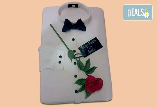 Празнична торта Честито кумство с пъстри цветя, дизайн сърце, романтични рози, влюбени гълъби или др. от Сладкарница Джорджо Джани - Снимка 3