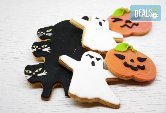 Вкусни празнични меденки за Хелоуин със страховита декорация, 6 броя микс , от Сладкарница Сладост! - Снимка 1