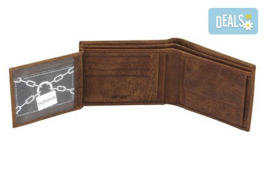 Стилен подарък за любимия мъж! Портфейл от естествена кожа с RFID защита за безконтактни кредитни карти - Снимка 3