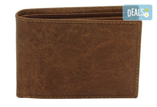 Стилен подарък за любимия мъж! Портфейл от естествена кожа с RFID защита за безконтактни кредитни карти - Снимка 2