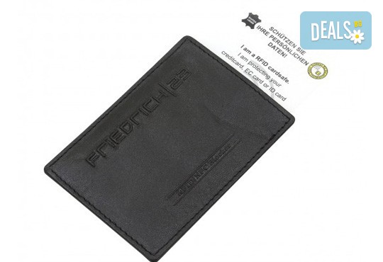 Практично и сигурно! Калъф от естествена кожа с RFID защита за безконтактни кредитни карти - Снимка 2