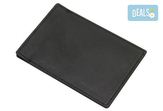Практично и сигурно! Калъф от естествена кожа с RFID защита за безконтактни кредитни карти - Снимка 3