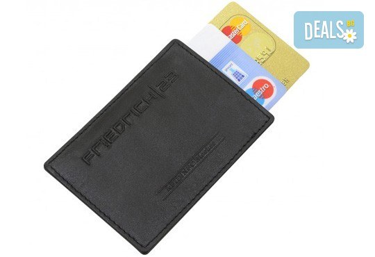 Практично и сигурно! Калъф от естествена кожа с RFID защита за безконтактни кредитни карти - Снимка 4