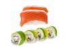 Вкусът на Изтока! Суши сет HAYABUSA с 96 броя суши хапки със сьомга, риба тон, авокадо, нори, манго и сирене Philadelphia от Sushi King! - thumb 1