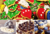 Празничен сет Коледно парти! 80 коледни сладки асорти: меденки с канела (елхички, декоративни топки, снежинки, коледни звезди), бели снежни топки с кокос, мъфини с шоколад и портокал, еклери с крем за празниците от Muffin House! - thumb 1