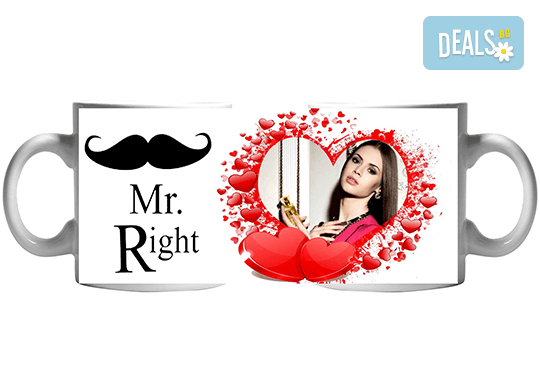 Аморе! Чаша със снимка на Вашата половинка + послание и пожелание от Сувенири Царево! - Снимка 2