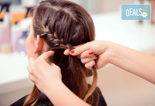 Брюлаж - премахване на цъфтежите без отнемане от дължината, масажно измиване с подхранващ шампоан, оформяне на прическа със сешоар и бонус: плитка в салон Bella Style! - Снимка 1