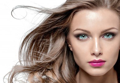 Подстригване, подхранваща терапия с маска на Alfaparf Milano и прическа със сешоар в Студио за красота Angels of Beauty!