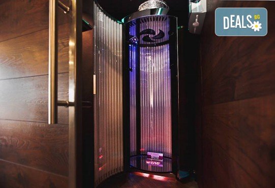 Еднократно посещение до 15 минути на турбо солариум с чисто нови лампи + 2бр. тестери соларна козметика на Soleo в соларно и козметично студио More Sun! - Снимка 10