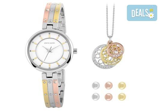 Комплект часовник с трицветна верижка, колие и три чифта обеци на Pierre Cardin + безплатна доставка! - Снимка 1