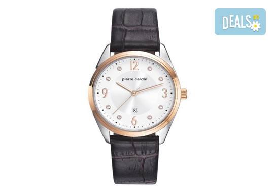 Елегантен дамски часовник Pierre Cardin със златисти и сребристи елементи + безплатна доставка! - Снимка 1