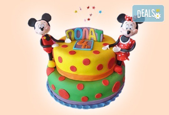 MAX цветове! Детски торти MAX цветове с 2, 3 или 4 фигурки, фотодекорация и апликация по дизайн на Сладкарница Джорджо Джани - Снимка 12