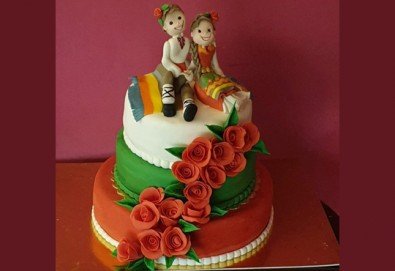 Голяма 3D Торта на традициите за почитателите на българския фолклор, 25 парчета от Сладкарница Джорджо Джани