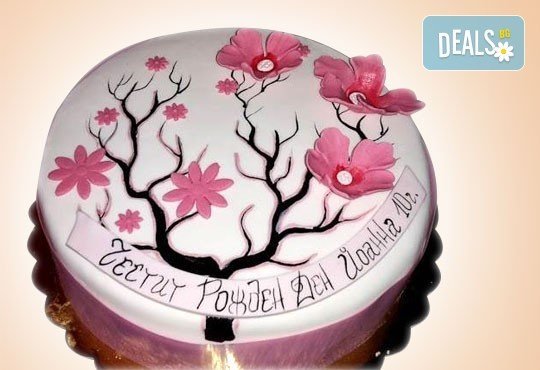 Цветя! Празнична 3D торта с пъстри цветя, дизайн на Сладкарница Джорджо Джани - Снимка 1