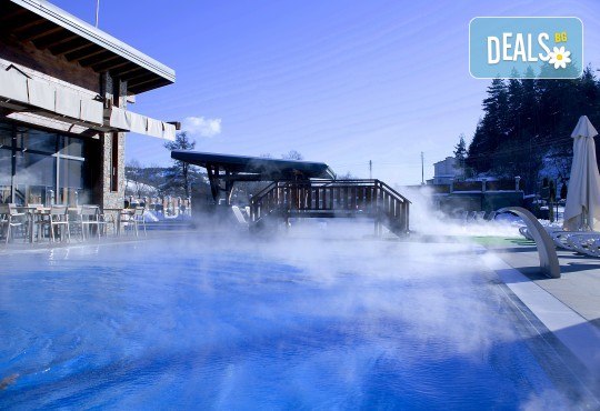 Вход за СПА центъра на Хотел Регнум в с. Баня с ползване на малък открит минерален басейн, открито джакузи с минерална вода и топило на открито с минерална вода, сауна, парна баня, съблекални и шкафчета! - Снимка 5