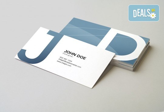Изработка на визитки по Ваш дизайн - 100 бр. едностранни или двустранни визитки по избор, отпечатани върху висококачествен картон, от Хартиен свят! - Снимка 1