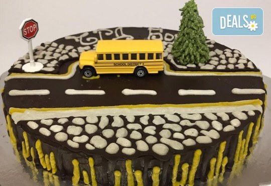 Красива и полезна тематична торта за Вашия малчуган! Сурова торта, без глутен и животински продукти, с вкус по избор, рисунка, весели фигурални декорации и надпис от Сладкишница Хенди Кенди! - Снимка 11