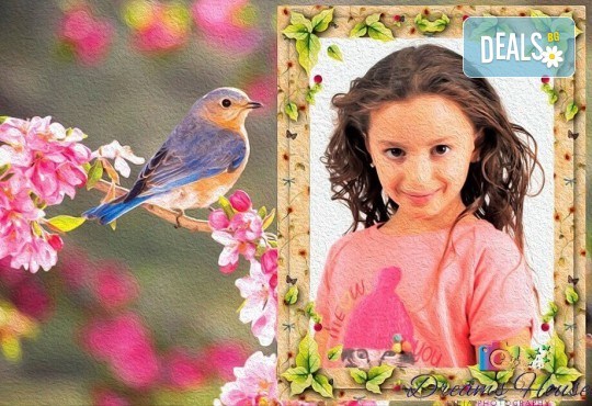 Индивидуално изработена празнична картичка за всеки повод, със снимка, надпис и рамка по желание от Студио Dreams House! - Снимка 1