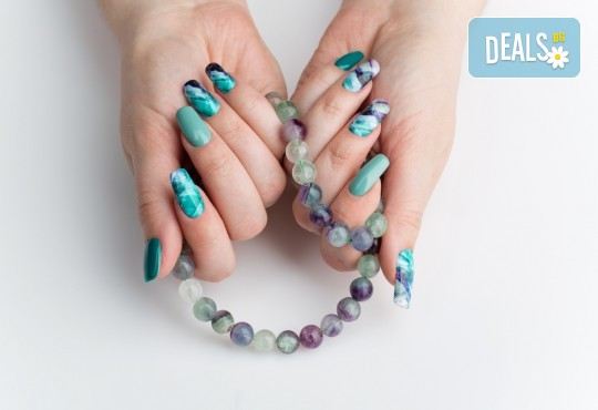 Ноктопластика чрез изграждане с акрил + маникюр с гел лак по избор от богатата палитра на Shellac, Bluesky, Neo Nail в салон Incanto Dream! - Снимка 1