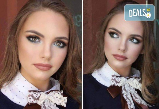Професионален грим по избор - ежедневен, вечерен, сватбен или за друг специален повод, с висок клас козметика и поставяне на мигли в Angels of Beauty, Студентски град - Снимка 1