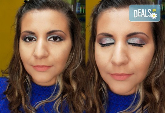 Изискана визия с дневен или вечерен грим със или без поставяне на мигли от Makeup by MM! - Снимка 5