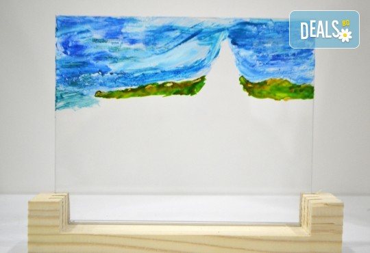 Еднодневен уъркшоп за рисуване върху стъкло - 3D картина, с включени бои и материали от Ателие Цветна магия! - Снимка 3